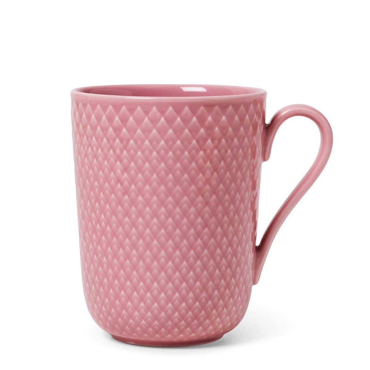 Lyngby Porcelæn Mug with Handle 33 cl Rhombe Colour Mix & Match Pink