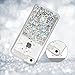 Maxdara Case for iPhone SE iPhone 5S iPhone 5 Glitter Case Liquid Floating Bling Sparkle Luxury Children Girls Gifts Pretty Fashion Creative Design Case for iPhone 5 5S SE (Silver)