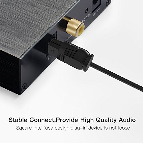 Digital Optical Audio Cable Toslink to Toslink Digital Optical Fiber Audio Cable(6 Feet -3Pack