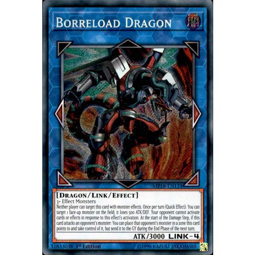 MP18-EN131 1st Ed Borreload Dragon Secret Rare Card Mega Pack 2018 Yu-Gi-Oh Single Card