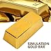 Gold Bullion Door Stopper,Fake Gold Bar Paperweight Gold Doorstop Door Wedge for Home Office Decoration,Size 6.7 by 3 by 2 -inch (Hollow)