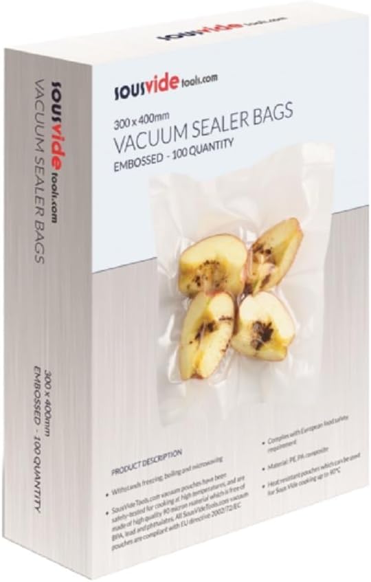 SousVideTools Vacuum Sealer Bags Pack 100 30cm x 40cm Embossed