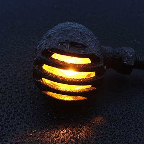 Motorcycle Turn Signals Light Chrome Bulb Indicators Incandescent Blinkers Universal Fit for Harley,Honda,Yamaha,Suzuki,Kawasaki (2 PCS)
