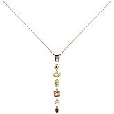 MAIYIDACK 14K Gold Plated Seven Chakra Stone Pendant Necklace, Pave Chakra Yoga Jewelry, Boho Rustic Necklace for Women, Ideal Gift for Her, Christmas Gift