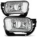 AKKON - For 2009-2012 Dodge RAM 1500/10-18 2500 3500 Clear Bumper Fog Lights Pair w/Bulbs, Bracket Replacement