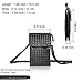Bosam Woven Leather Women's Cell Phone Crossbody Bag Small Purse for iphone 11 Pro max XS XR X 8 7 plus 6.5 inch smartphones(Black)