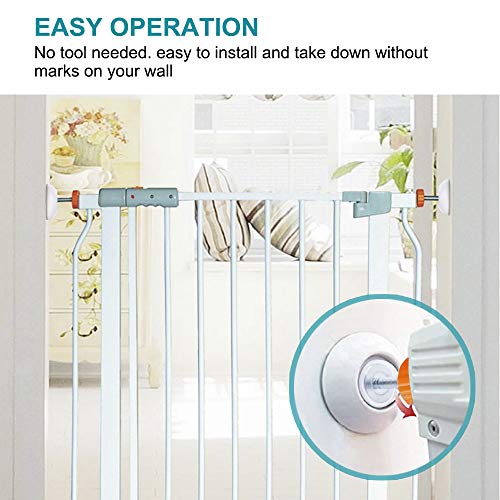 OFUN 4 Pack Baby Gates Wall Cups + 4 Pack M10 Pressure Gates Threaded Spindle Rods, Safety Wall Bumpers Guard Baby Gates Spindle Rods Kit for Pet Child Kid Walk Through Pressure Mounted Gates Guard - Thumbnail 3