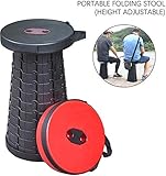 XUENI Line up Artifact tremble Folding Stool Outdoor Retractable Plastic Stool Stretching Camping Fishing Folding Chair Portable Stool