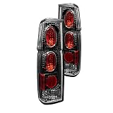 Winjet Tail Lights Compatible With 1986-1994 Nissan Hardbody D21 & 995-1997 Nissan Hardbody Pickup | Black/Clear LED Drivers Taillight Tail Lamp Replacement&nbsp; | 1987 1988 1989 1990 1991 1992