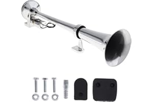 ePathChina 17 Inch 12V / 24V 150dB Super Loud Single Trumpet Air Operated Horn for Truck/Boat/Train/Lorry