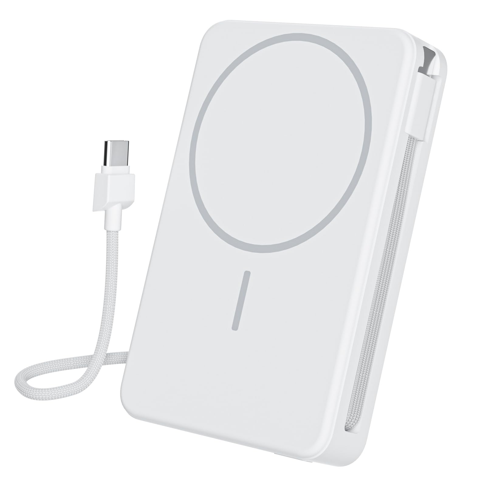 Magnetic Power Bank, 10,000mAh Wireless Portable Charger for Mag-Safe 15W Fast Charging, Battery Pack with USB-C Cable 20W In/Out for iPhone 17e/Air/17/16/15/14/13/12/Plus/Pro/Pro Max, AirPods & More