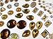400 Pcs of Assorted Gold Brown Pearl Finish, Iridescent Flat Back Tear Drop Beads Cabochons Assorted Sizes 4mm-18mm