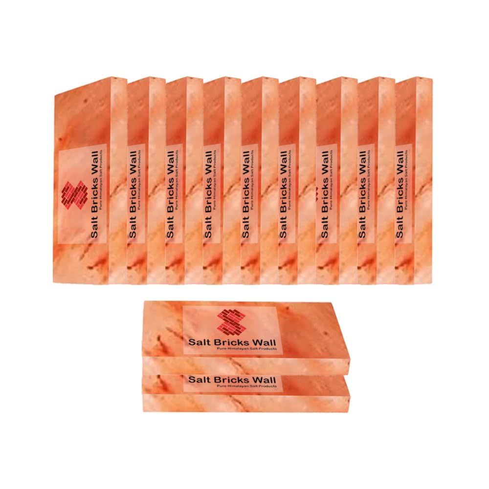 Photo 1 of Himalayan Pink Salt Tiles Size 8x4x0.75 inch – Natural Salt Tiles for Spa, Sauna, and Home Salt Wall Select Quantity (5)