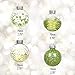 AMS 24ct Clear Christmas Ball Ornaments, 2.76''/70mm Shatterproof Hanging Xmas Balls Baubles Set for Christmas Tree with Stuffed Delicate Decorations for Wedding Christmas (Green)