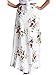 Simplee Apparel Women's Boho Floral Print High Waist Summer Beach Wrap Maxi Skirt Cover Up White