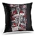 Accrocn Throw Pillow Covers Abstract Vintage Halloween Horror Monsters Spook Steampunk Show Polyester 18 x 18 Inch Square Cushion Decorative Pillowcases with Hidden Zipper Home Sofa