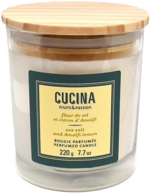 Cucina Handmade and Composed of Plant-Based Wax Candle (Sea Salt and Amalfi Lemon)