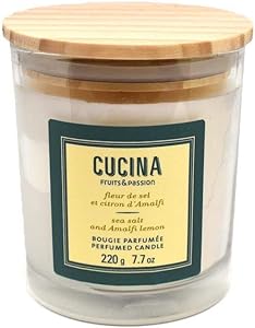 Cucina Handmade and Composed of Plant-Based Wax Candle (Sea Salt and Amalfi Lemon)