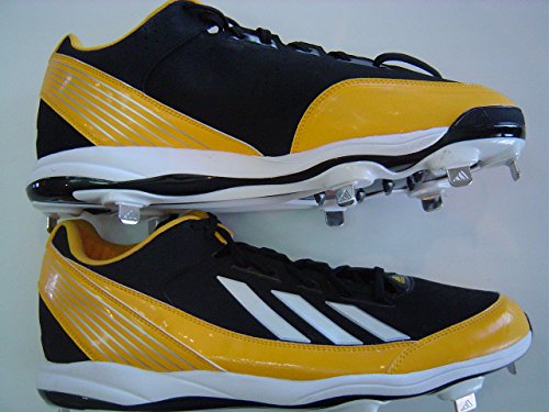 adidas Adidas-SPG-753001-Men-039-s-Baseball-Cleats-Black - Yellow Power-Alley-Metal-Size-15