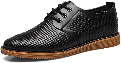 Diffyou Men's Hollow Out Slip On Casual Shoes Formal Oxfords Black 9.5 D(M) US