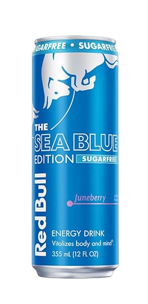 RED BULL SUGAR FREE ENERGY DRINK, THE SEA BLUE EDITION, JUNEBERRY, 12 FL OZ