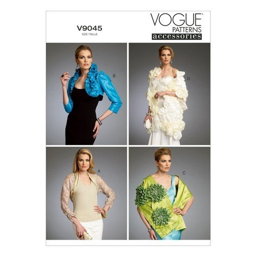Vogue Sewing Pattern 9045 V9045 Misses Size 4-14 Shrugs Bolero Wraps