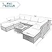 PHI VILLA Outdoor Sofa- Patio Wicker Furniture Set (9-Piece, Beige)