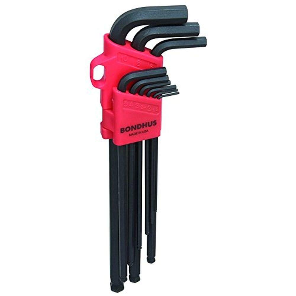 Bondhus, BLX9MMXL Long Series BALLEND HEX Key Set 1.5MM-10MM, 16099
