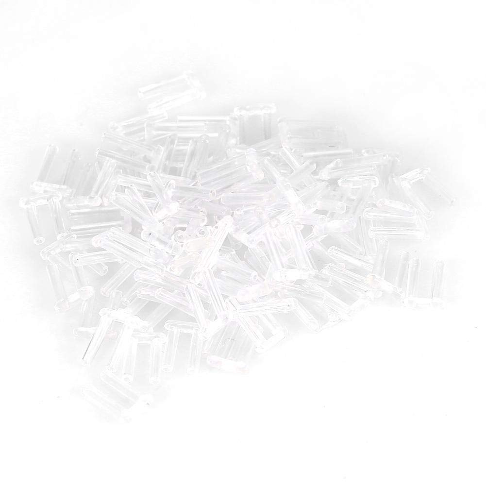 ANGGREK 3 Types 100pcs New Plastic Compression Sleeves for Rimless Glasses Accessories Tools(1.5 * 0.8 * 0.7)