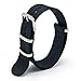 CIVO Watch Bands Premium Ballistic Nylon Watch Strap Stainless Steel Buckle (Black, 18mm)