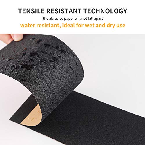 Sandpaper Grit 120 to 3000 Sand Paper with Sanding Block Sander, Wet