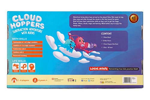 Logic Roots Cloud Hoppers Addition and Subtraction Board Game For Kids Stem Toy Math Resource