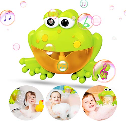 Refasy Bubble Toy for Kids 2-4 Year Old,Bathtub Bubble Toys for Kid Automatic Bubble Maker Bath Bubble Toys for Children Age 8-12 Bathtub Bubble Machine Toys for Kid Best Birthday Gifts for Boy Green - Thumbnail 2