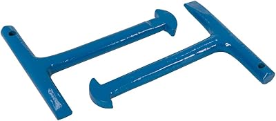 Silverline 125mm Cast Iron Manhole Keys T-Handle D-Shape Lifting Tool 2pk