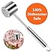 Heavy Duty Meat Hammer Dishwasher Safe Rust-proof 304 Stainless Steel Meat Pounder & Meat Tenderizer for Tenderizing & Pounding Meat
