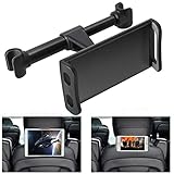 Car Headrest Mount, Phone Tablet Car Headrest Grip Mount Stand Cradle Holder Compatible for iPad Mini Pro Air, iPhone XR XS MAX X 8 7 6 6s Plus, Kindle Fire, Samsung Tab, 4~11 inch Smartphone Tablet