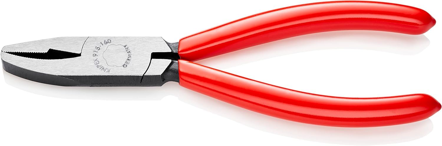 KNIPEX 91 51 160 Glass Nibbling Pincer Black atramentized Plastic Coated 160 mm, Multicoloured