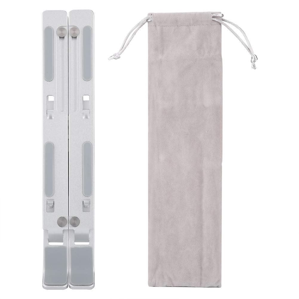 Ichiias Foldable Tablet Bracket, N3 Adjustable Aluminum Alloy Notebook Stand, Tablet Holder, Portable for Laptop Notebook Tablet Pad PC(Silver)