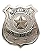 Silver / Nickel Full Size Metal Security Guard OFFICER Star Center Badge Shield 2-1/2