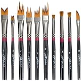 Creative Mark FX Special Effects Paint Brush Set Unique Ribbon, Multi-Line, Angular Dabber Style Professional Artist Paintbru