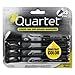 Quartet Dry Erase Markers, Whiteboard Markers, Fine Tip, EnduraGlide, BOLD COLOR, Black, 4 Pack (5001-16MA)