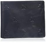 Original Penguin Men's All Over PU Embossed Wallet, Dark Sapphire, One Size