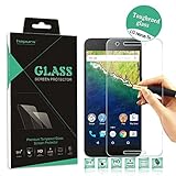 Nexus 5X Screen Protector, Hapurs Google Nexus 5x Tempered Glass Screen Protector 0.3mm Premium High Definition Invisible Shockproof Clear Film Screen Protector for LG Google Nexus 5x