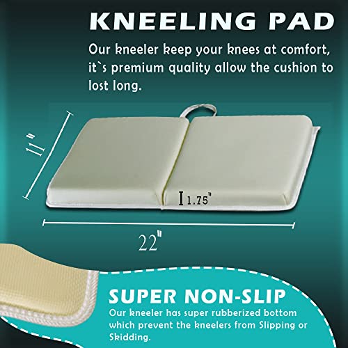 Bath Kneeler and Elbow Rest Pad with Adjustable Baby Shower Cap