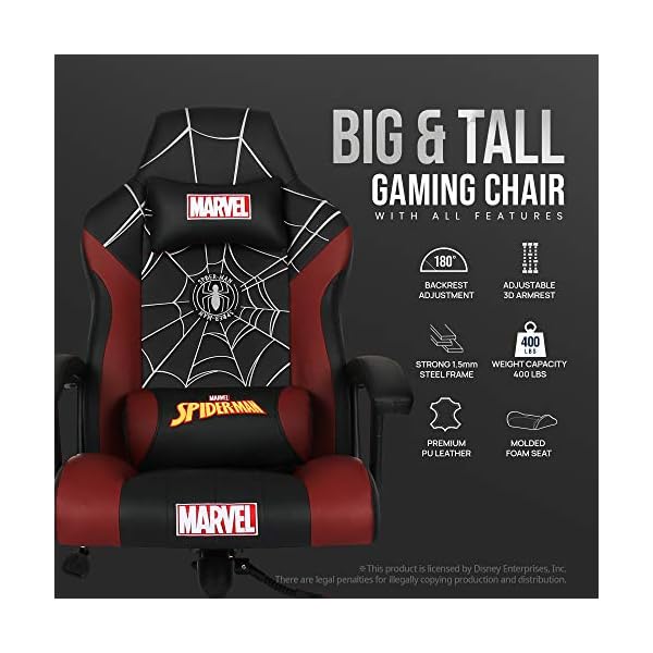 Silla Gamer Marvel Avengers Hombre Araña · Eco cuero - Imagen 3