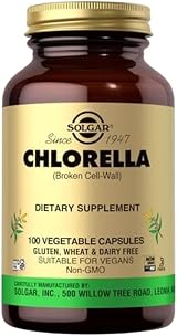 Solgar Chlorella 520 mg Capsules 100 Veg Tablets Kosher Vegan Gluten Free view 1