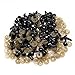 JETEHO 100 pcs Plastic Safety Eyes Solid Black Eyes with Washers for Bear Doll Puppet Plush Animal (10mm)