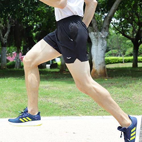 MIER Men's 5 Inches Running Athletic Shorts Quick Dry Workout Training Tennis Shorts with 4