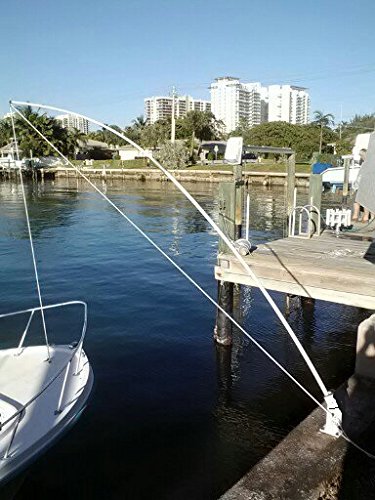 General-Marine-Products-Mooring-Whips-Swivels-to-a-vertical-position-locks-in-position-deck-mounted-structural-aluminum-14-poles-20000-lbs-sold-as-a-set-2-bases-2-poles-2-lines