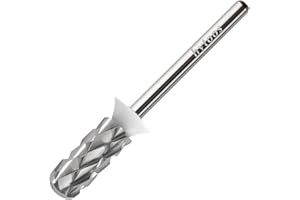 HYTOOS 5XC Safety Nail Drill Bits, Small Rounded Barrel, 3/32 Shank Carbide Nails Bit for Righties, Electric Drills Accessories, Fast Remove Manicure Art Thick Gel (5XC, Small Barrel)